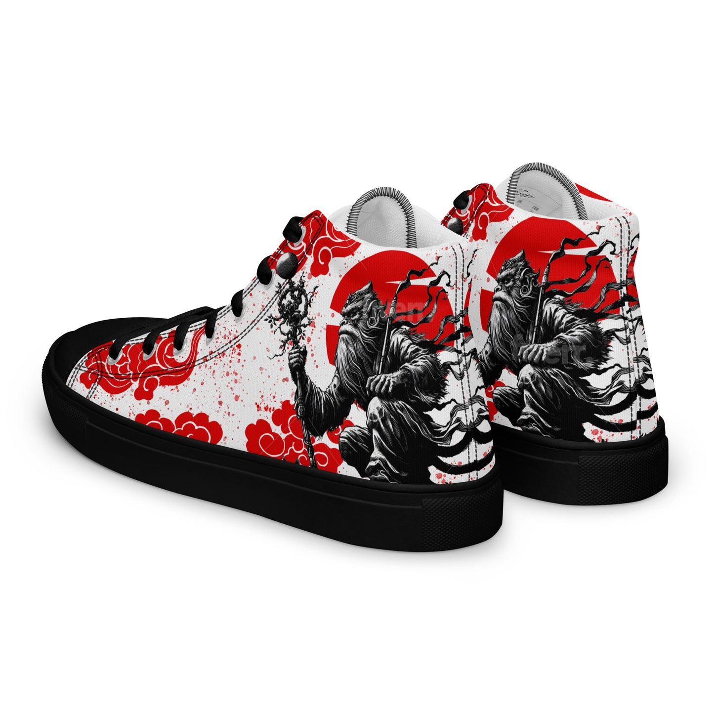 Sun Wukong high top canvas shoes