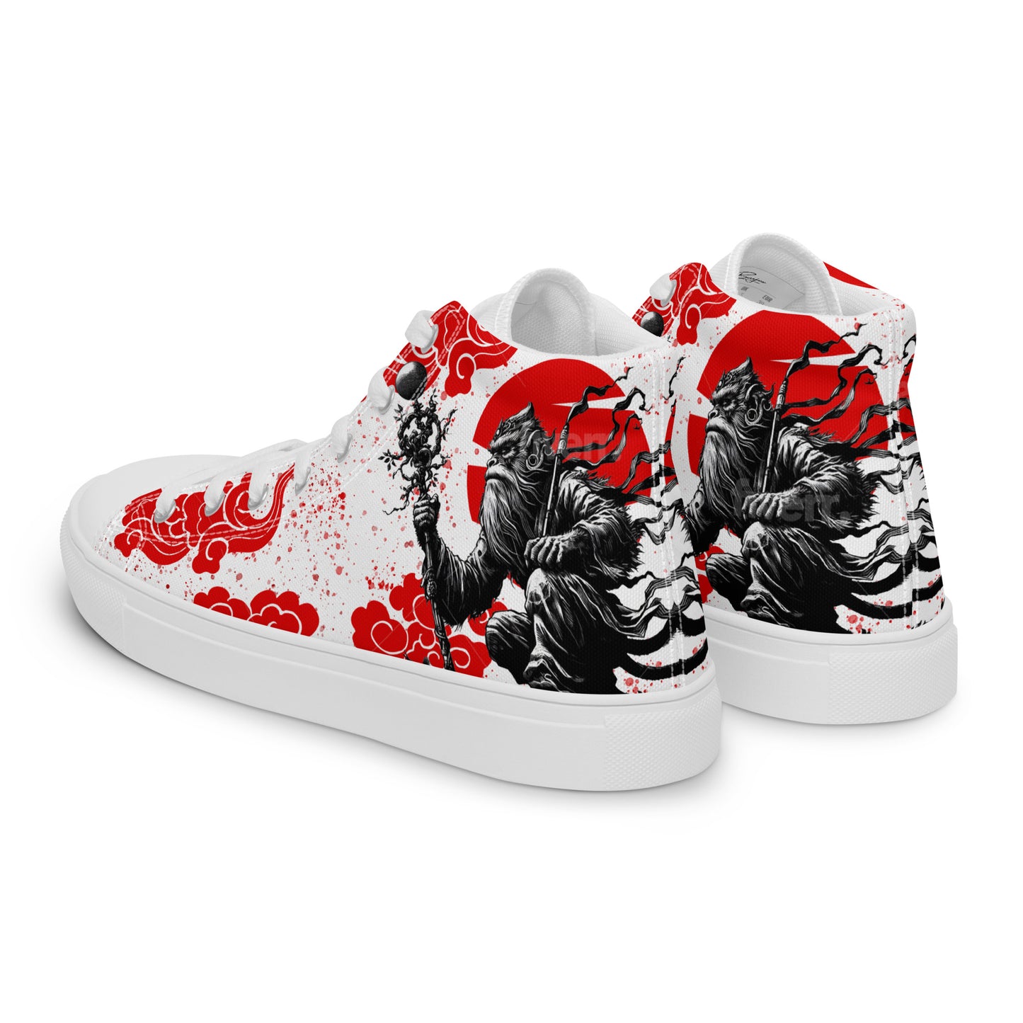 Sun Wukong high top canvas shoes