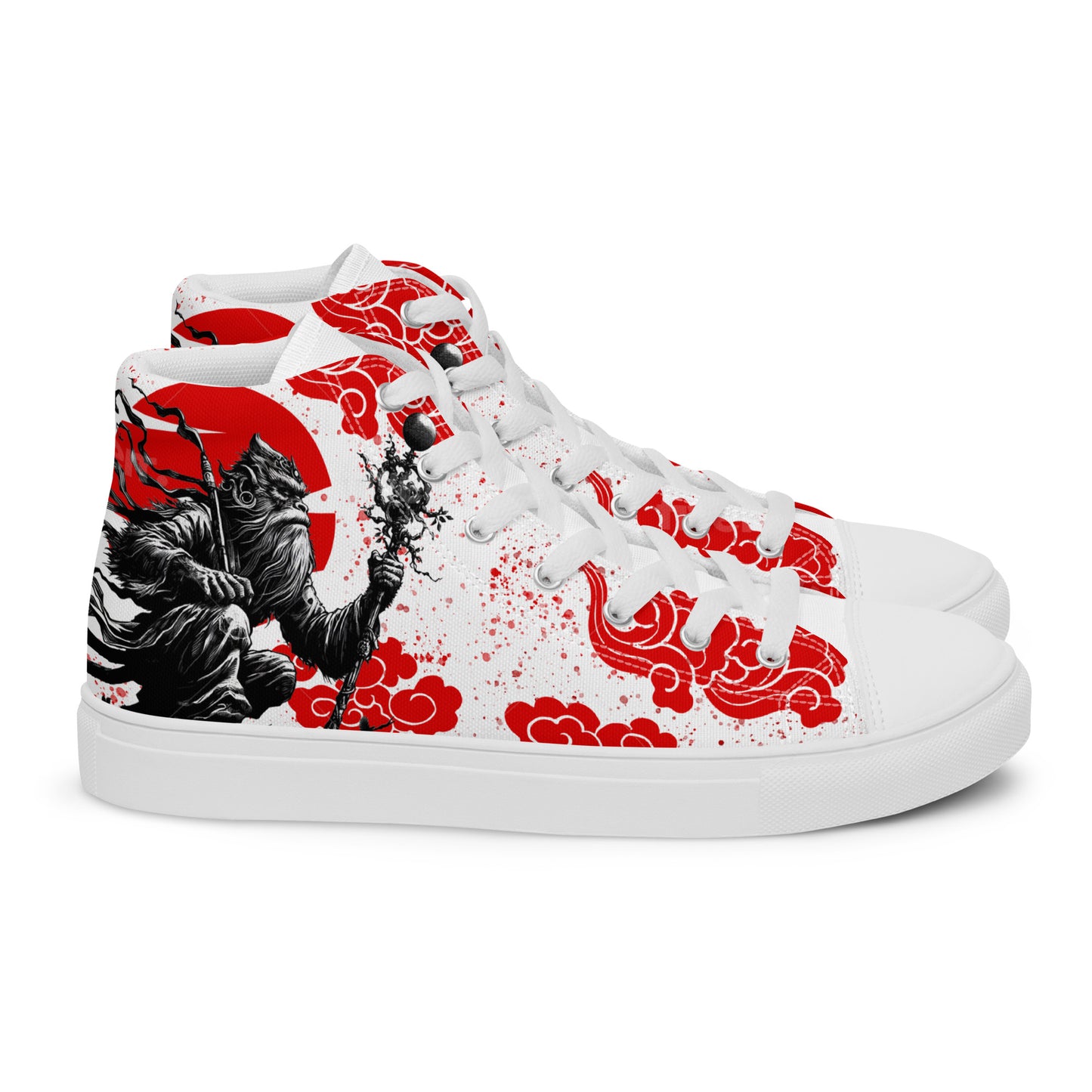 Sun Wukong high top canvas shoes