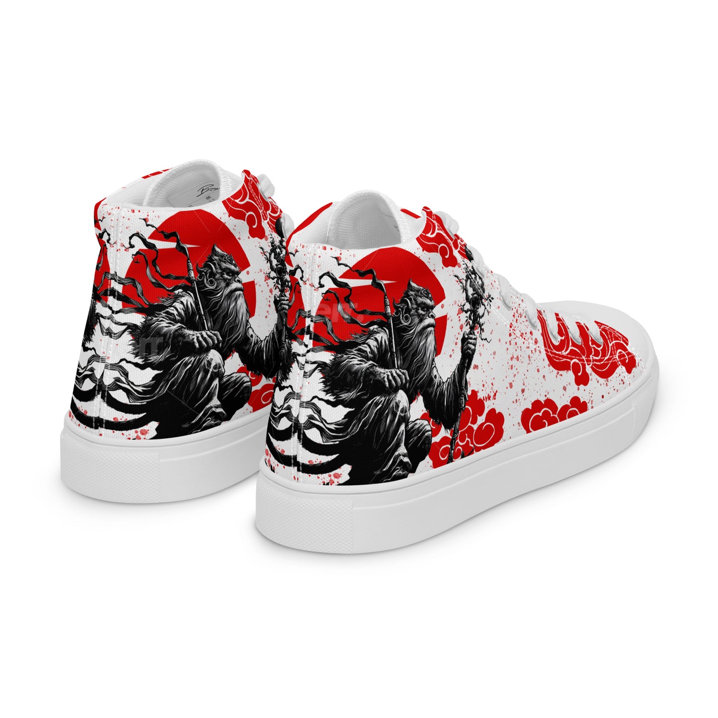 Sun Wukong high top canvas shoes